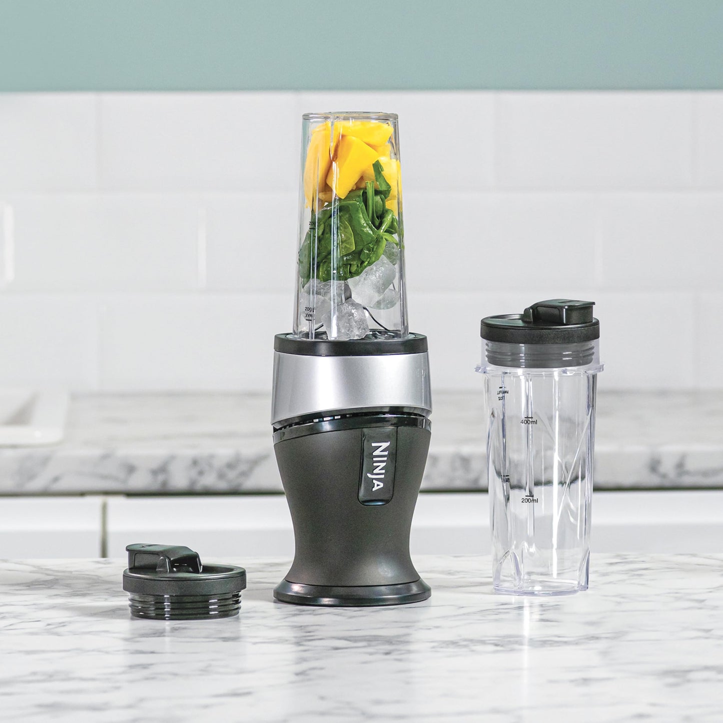 Ninja Smoothie Maker 700 Watt, 2 Trinkbecher 470ml